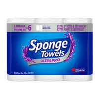 SpongeTowels - UltraPRO, Essuie-tout - Mesure-au-choix - roul. doubles - emb. de 3-Paquet de 3