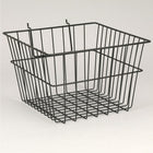 Wamaco - Panier en métal pour latte murale/panneau grillagé, 12 lar. x 12 prof. x 8 haut. (po), chrome, paquet de 2-Dimensions : 12 lar. x 12 prof. x 8 haut. (po)