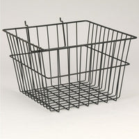 Wamaco - Panier en métal pour latte murale/panneau grillagé, 12 lar. x 12 prof. x 8 haut. (po), chrome, paquet de 2-Dimensions : 12 lar. x 12 prof. x 8 haut. (po)