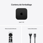 Apple - TV 4K, puce A15 Bionic, Wi-Fi, 64 Go, Noir-Films et series de l'heure, sports et tele en direct reunis au même endroit