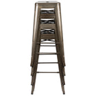 Flash Furniture Tabouret De Bar 30" - Empilable-Gun Metal Gris - Paquet de 4 (4ET3132030GNR)-Quantité de pile: 10