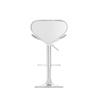 CorLiving™ - Tabouret de bar courbé anatomique et ajustable, similicuir blanc, ensemble de 2-Assemblage nécessaire