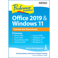 Individual Software - Professor Teaches Office 2019 & Windows 11 [téléchargement]-Apprenez à utiliser le bureau et à personnaliser Windows 11