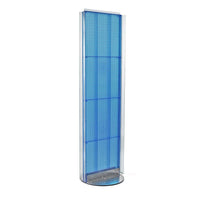 Azar Displays – Support de plancher avec panneau perforé des deux côtés, 60 x 16 po, bleu (700256-BLU)-Acrylique bleu