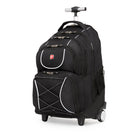 SWISSGEAR − Sac à dos à roulettes pour ordinateur portatif de 15,6 po − noir-La poignée télescopique à un pôle permet de rouler et de tourner facilement d’une seule main