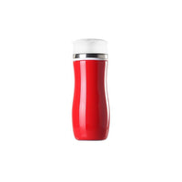 Timolino – Thermos Tazza à isolation sous vide, rouge, 350 ml-L’isolation sous vide garde la boisson chaude, froide et fraîche pendant des heures. Il suffit de déposer vos feuilles de thé ou votre café frais moulu à l’intérieur du cylindre et verser de l’eau chaude dessus; la boisson s’infiltre ensuite à l’intérieur