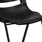 Chaise coquille noir pour enfants ergonomique et empilable de la série HERCULES avec hauteur de siège de 14 po.-Siège - coquille ergonomique en plastique noir