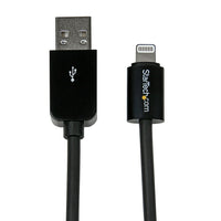 StarTech ® Câble AppleMD à connecteur Lightning mince à 8 broches vers USB pour iPhone/iPod/iPad, 1 m (3 pi), noir-S’agence avec votre appareil mobile Apple noir