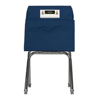 Sac de siège Grand sac de siège, 17", bleu, paquet de 2-Un organisateur qui glisse sur le dossier d'une chaise pour fournir un rangement instantané de livres, papiers, fournitures scolaires et plus