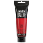 Liquitex Basics – Peinture acrylique 1046151, ton rouge cadmium moyen, tube de 118 ml-Formulée avec des pigments de qualité artistique sur lesquels l'artiste peut compter
