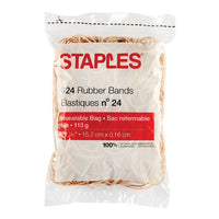 Staples - Bandes élastiques économiques format nº 24-Rien n'est plus simple qu'une bande élastique pour retenir des objets ensemble