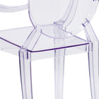 Flash Furniture – Chaise Ghost avec accoudoirs, fini cristal transparent, 4/ensemble -Conception fluide