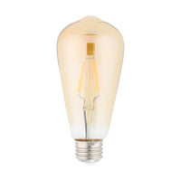 Northern Stars – Ampoule DEL 84791, ST64 5W, intensité réglable, transparent, paquet de 10-DEL ST64 de 5W en filament, blanc chaleureux (blanc doux)