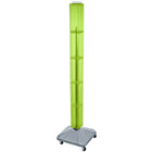 Azar Displays – Présentoir standard à panneaux perforés emboîtables, type tour, 60 x 4 x 4 (po), vert (700226-GRE)-Pivote sur une base carrée à roulettes