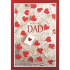 Rosedale - Cartes de souhaits/Enveloppes - Joyeuse St-Valentin Papa - 5-1/2 po x 8 po - paquet de 12-Imprimées sur un papier de qualité non couché