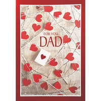 Rosedale - Cartes de souhaits/Enveloppes - Joyeuse St-Valentin Papa - 5-1/2 po x 8 po - paquet de 12-Imprimées sur un papier de qualité non couché