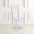 Chaise empilable Flash Elegance couleur cristaux de glace-Haute résistance aux chocs