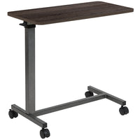 Flash Furniture Table de lit réglable à roulettes pour la maison et l'hôpital-Table de lit d'hôpital économe en espace