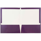 JAM PaperMD – Chemise lustrée à 2 pochettes, 9 1/4 x 11 1/2 (po), violet, 100/boîte-Taille : 9 1/4 x 11 1/2 (po)