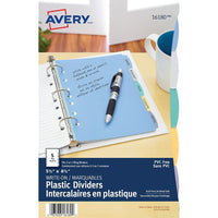 Avery® – Intercalaires marquables durables, 5 1/2 po x 8 1/2 po - 5 onglets - paq./1 - multicolore-Intercalaires marquables