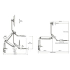 North Bayou 22"-35" Ergonomics Interactive Sit-Stand Desktop Workstation with USB Port - FC35-Verticale de distance: 18,8 po