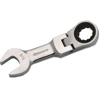 Dynamic Tools – Clé à cliquet courte à tête articulée, 9/16 po-Taille : 9/16 po