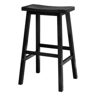 Winsome – Tabouret de style selle, 29 po, noir-Tabouret de bar en bois de style selle, au style moderne