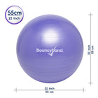 Bouncyband Balle d'équilibre, 55cm, Violet-Construit la force de base et une posture de guérison