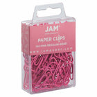 JAM PAPER - Colore norme 1" Trombones, Rose, 2 Paquets de 100-Quantite : 2/paquet (100 par boîte)