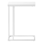 Monarch Specialties - 3468 Table D'Appoint - 25 po H/Blanc/Metal Blanc-Dimensions du produit : 10,25 po L x 18,5 po P x 25,25 po H.