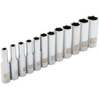 Dynamic Tools – Ensemble de 12 douilles métriques à 6 pans, prise de 1/4 po, profondes, 4 à 14 mm-Comprend : 4, 5, 5,5, 6, 7, 8, 9, 10, 11, 12, 13, 14 (mm)