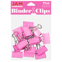 JAM PaperMD – Pinces relieuses, moyennes, 1,25 po/32 mm, rose, 30/paquet-Pince relieuse de 32 mm