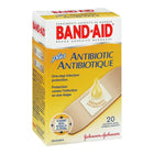 BAND-AID Brand - Pansements « Plus Antibiotique », formats assortis, paq./20-20 pansements de formats assortis par boîte