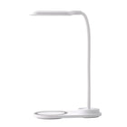 Basic Tech Lampe à DEL à charge sans fil certifié Qi 10W - Blanc-Compact et léger