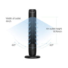 Ecohouzng - Ventilateur tour Ecohuzng de 42 po avec telecommande-Le noir