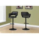 Monarch Specialties - 2381 Tabouret De Bar - Noir/Metal Noir Hydraulique-Style impeccable avec sa base robuste au fini noir