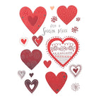 Rosedale Gold - Cartes de souhaits/Enveloppes - Joyeuse St-Valentin Nièce - 5-1/2 po x 8 po - paquet de 6-Imprimées sur un papier de qualité non couché