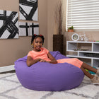 Flash Furniture - Fauteuil poire surdimensionné violet plein-Housse amovible lavable à la machine