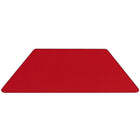 Flash Furniture – Table d’activités trapézoïdale de 30 x 60 (po), surface thermofusionnée, pattes préscolaires réglables, rouge-Forme : trapézoïde