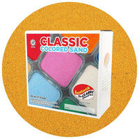 Sandtastik - Boîte de sable classique coloré, 25 lb (11,3 kg), doré-Le grain est fin et a un éclat naturel