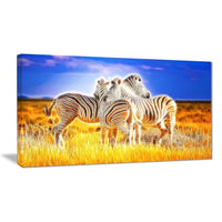 Designart – Impression sur toile d’animal, duo de zèbres, tailles variées (PT2442-32-16)-Impression