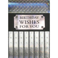 Rosedale – Cartes de souhaits et enveloppes masculines « Birthday Wishes For You » doré, 5 1/2 x 8 po, 6/paquet (19687)-Imprimé sur du papier cartonné non couché de haute qualité