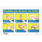 Zenith - Enseigne avec pictogramme - N'oubliez pas de lavez vos mains - 7" x 10" - Plastique-N'oubliez pas de lavez vos main