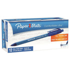 Paper Mate – Stylos à bille Flexgrip Elite – rétractable – 1,0 mm – bleu – paquet de 12  -Technologie d’encre Floating Ball® pour une écriture fluide et large
