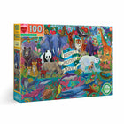 eeBoo - Planète Terre Puzzle - 100 Pièces-La taille du puzzle est de 27 x 18 pouces une fois terminé