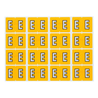 Oxford – Étiquettes alphabétiques compatibles Datafile, « E », jaune, paq./240 -Assignez des lettres spécifique aux sections de classement individuelles