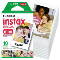Fujifilm – Pellicule Instax Mini, paq./10 poses-Se développe instantanément – Appuyez sur l’obturateur, immortalisez le moment et voyez la photo glisser hors de l’appareil et l’image se développer devant vos yeux
