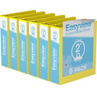 Davis Group Super offre Easyview, Reliure View à anneaux ronds 2 po, personnalisable, paquet de 6 - Jaune-3 Reliure À Anneaux