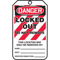 Étiquettes de verrouillage de sécurité, Locked out do not remove, SAU810-Langue : anglais