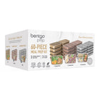 Bentgo - Prep Kit de préparation de repas 60 pièces - Collection Gleam Metallics-Couvercles sur mesure : scelle la fraîcheur pendant la réfrigération et lors de la prise de repas en déplacement